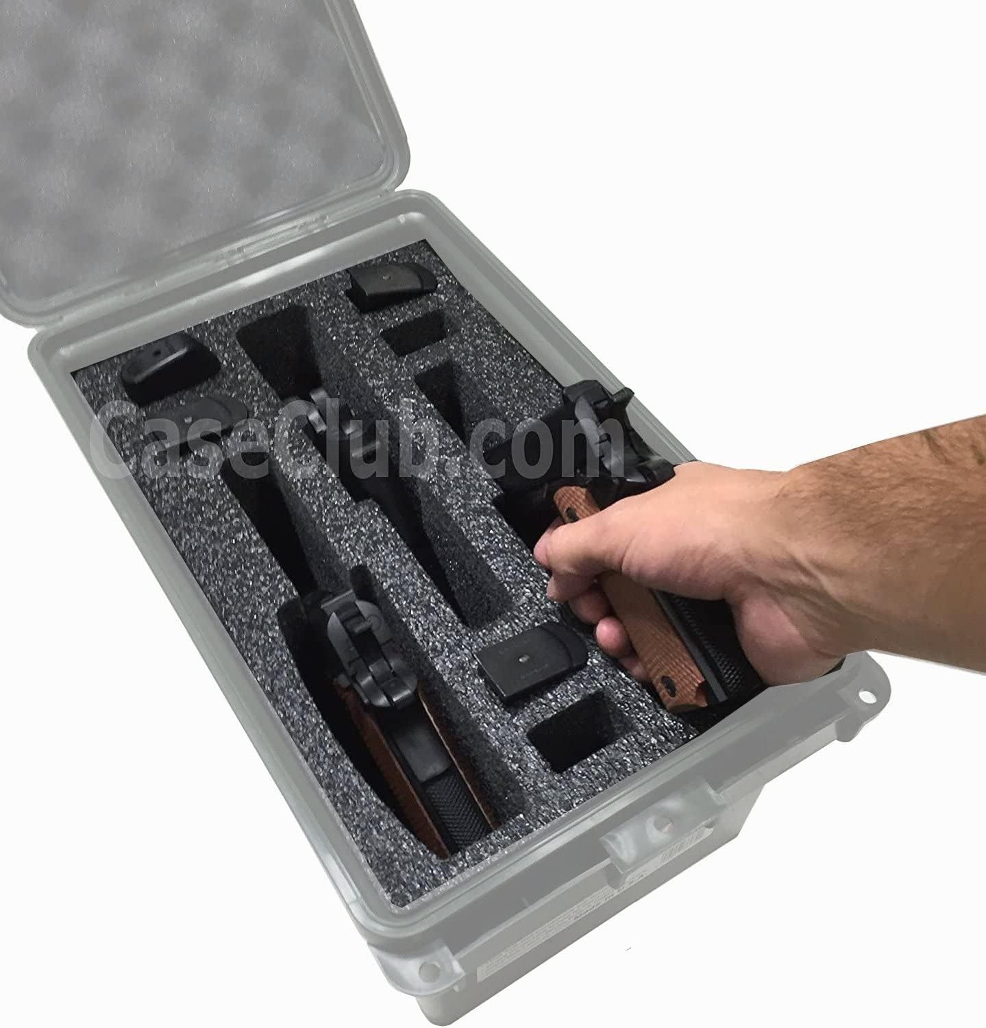 Case Club 3 Pistol & 6 Magazine Holder Large AC-11 MTM Ammo Can Foam (Pre-Cut, Closed Cell, Military Grade Foam)