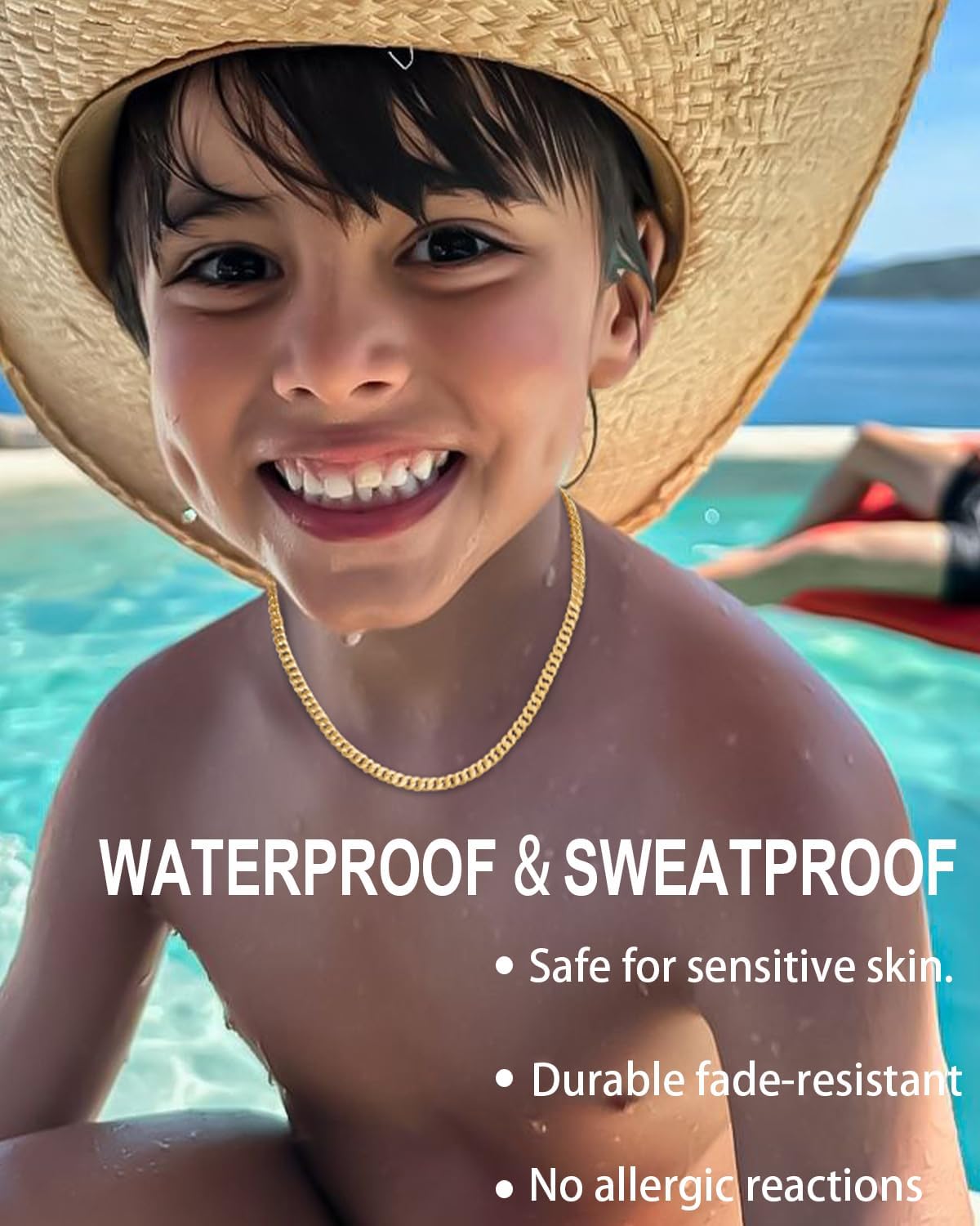 Avotto 3/5mm 14K Gold/Silver Plated Valentines Cuban Chain for Men Boys, Stainless Steel Cuban Link Chain for Men Boys Sturdy Non-Fading Necklace Jewelry Gifts 14/16/18/20/22/24Inch - Image 3