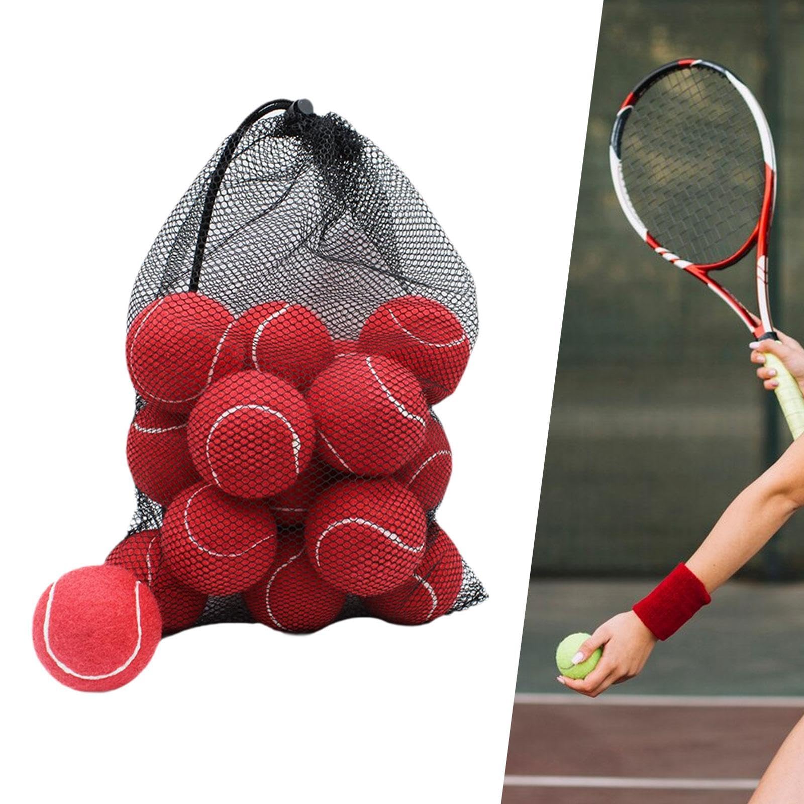 18 Stück Tennisbälle Übungsbälle Trainingsbälle Ballsportbälle Elastisch Aus Kautschukfilz für Mannschaftstraining Hundespiel Beschäftigung Outdoor FA