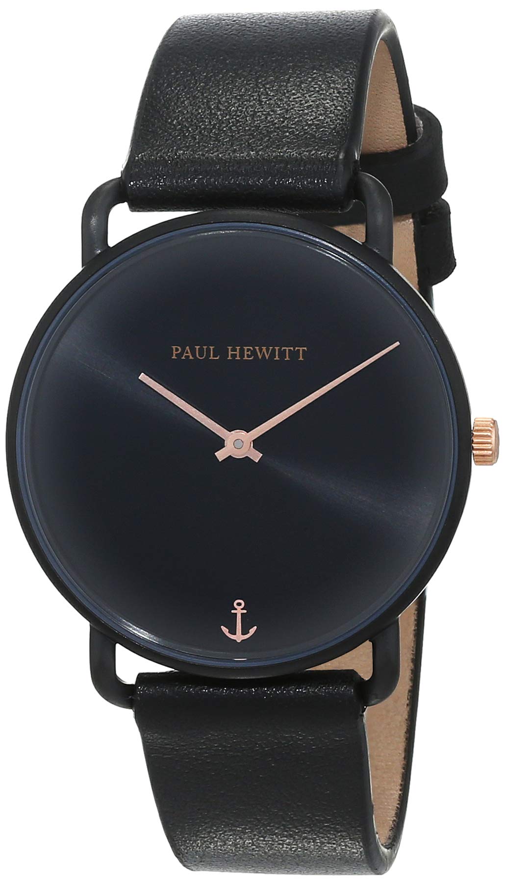 PAUL HEWITTMiss Ocean Women's Watch (Rose Gold, Silver, Black) with 3 Hands Mesh Strap Link Strap Leather Strap