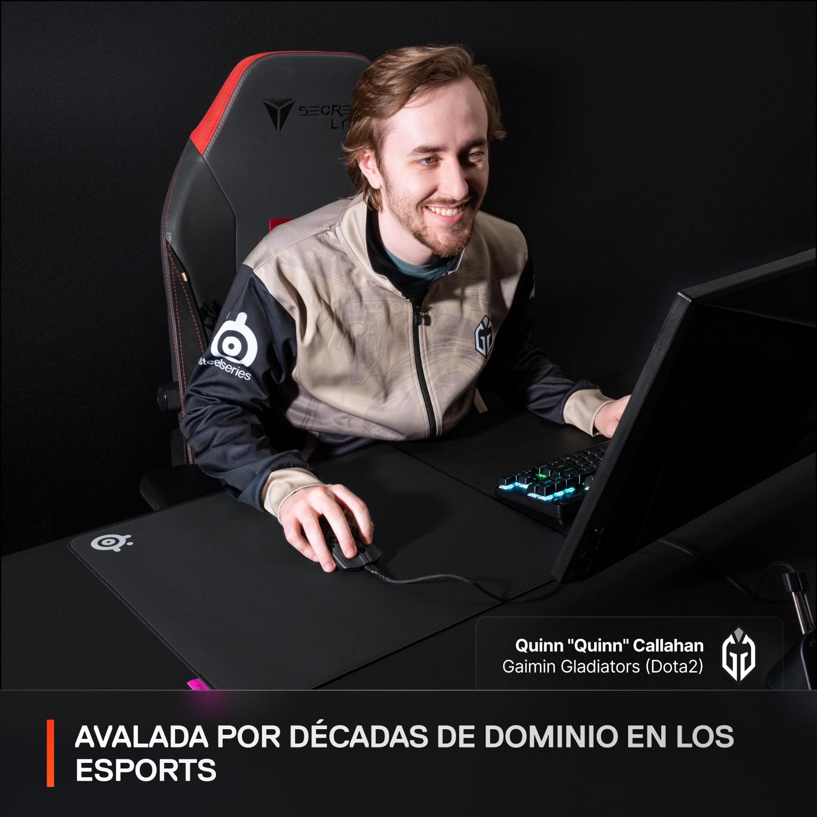 SteelSeries Alfombrilla QcK XL Performance Speed - Densidad y Deslizamiento - Costura Suave - Base de Neopreno - 900x400 mm - FPS/MOBA/RTS/MMO