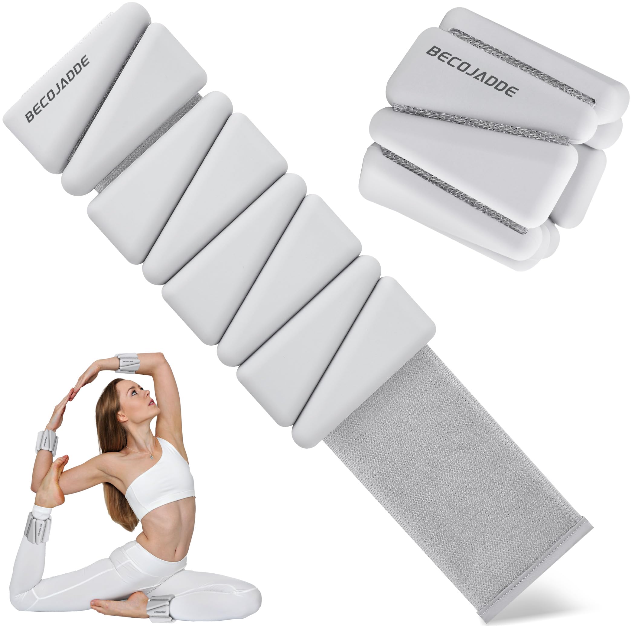 Ankle Weights for Women Adjustable Wrist Weights Set of 2 (1 lb/2 lb Each)