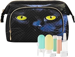 Kigai Black Cat Makeup Bag Cosmetic Bag for W...