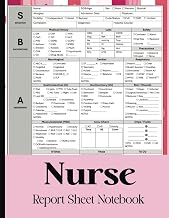 Nurse Report Sheet Notebook: Chic Pink SBAR Advanced Reporting and Documentation Book for ICU & General Nursing: Patient Care Day or Night Handoff