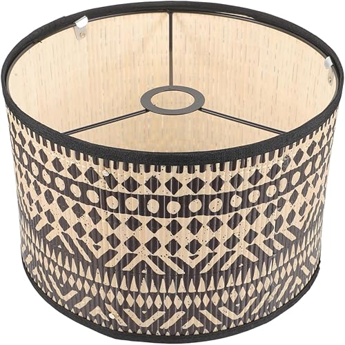 DOITOOL Pantalla de lámpara bohemia vintage de bambú para lámparas de araña decorativas