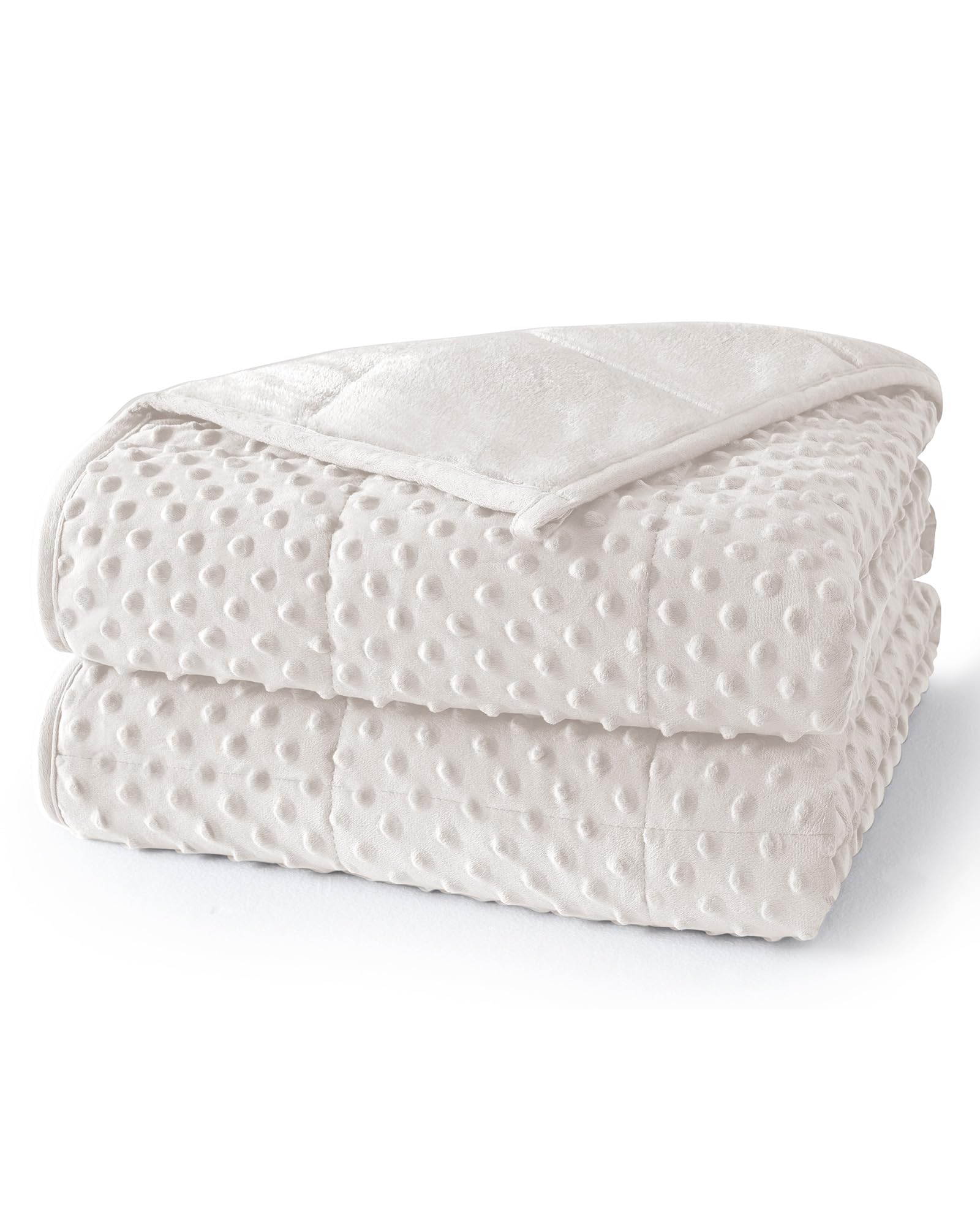 Ultra-Soft Weighted Blanket for Adults(15 lbs, 48” x 72” Full Size)