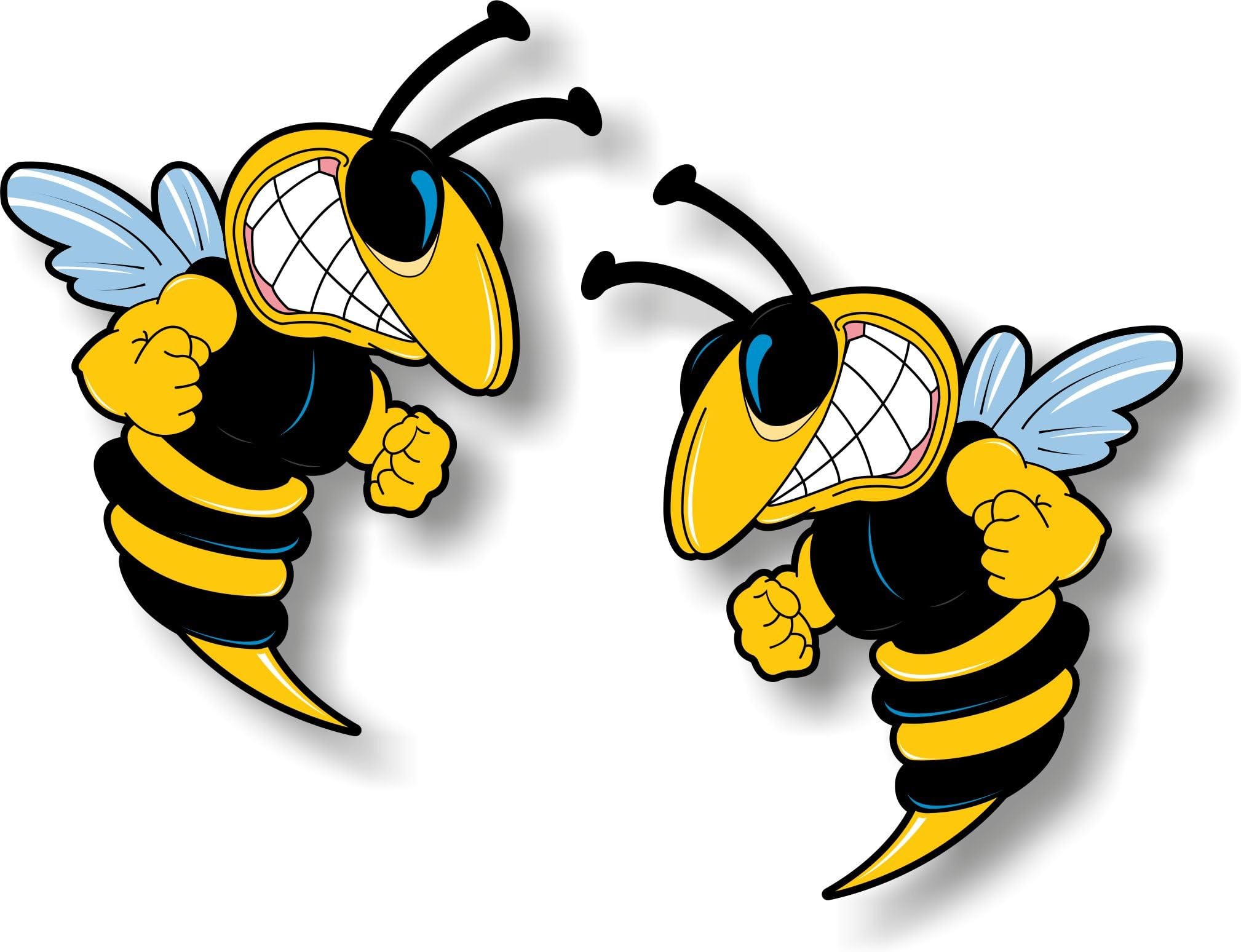 Vinyl sticker/decal Extra small 50mm hornet - pair