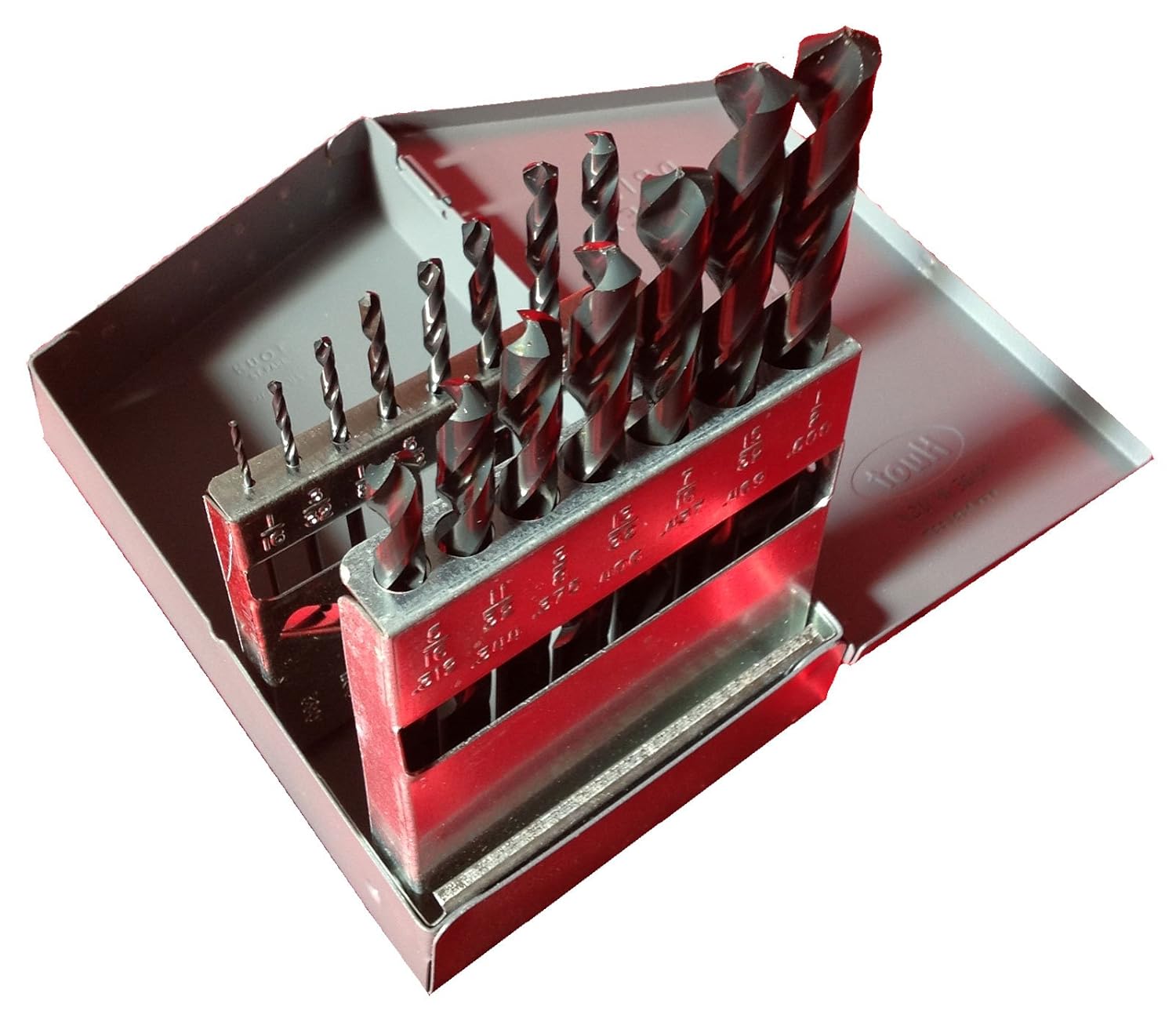 Kodiak Cutting Tools KCT120140 USA Made Jobber Length Drill Set, Point Style, High Speed Steel, Black Oxide Finish, 118 Degree, 1/16-1/2 x 32nds Size Range