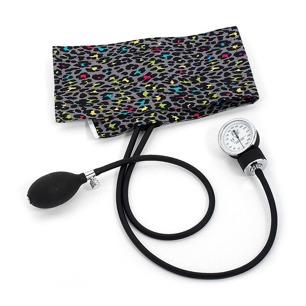 Prestige Medical 82-LPG Premium Adult Aneroid Sphygmomanometer, Leopard Grey