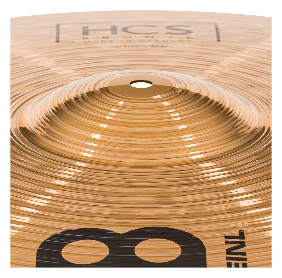 Meinl HCS Bronze 20" Heavy Ride Set – Modello: HCSB20HR – B8 lega di bronzo – Finitura: tradizionale – Caratteristica: esplosivo/trasparente – Include supporto piatto dritto