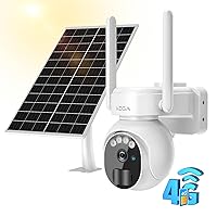 Xega 4G LTE Telecamera Solare Esterno con SIM Scheda 2K HD PTZ Telecamere Senza Fili