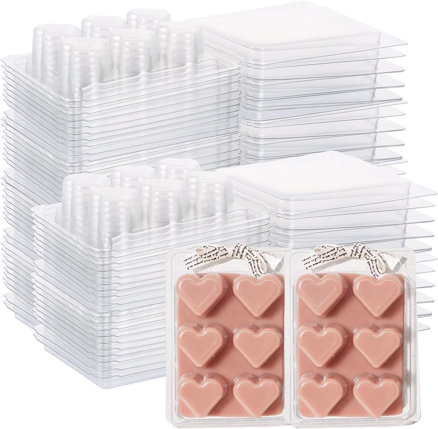 JMIATRY 150 Packs Wax Melt Containers Plastic Wax Melt