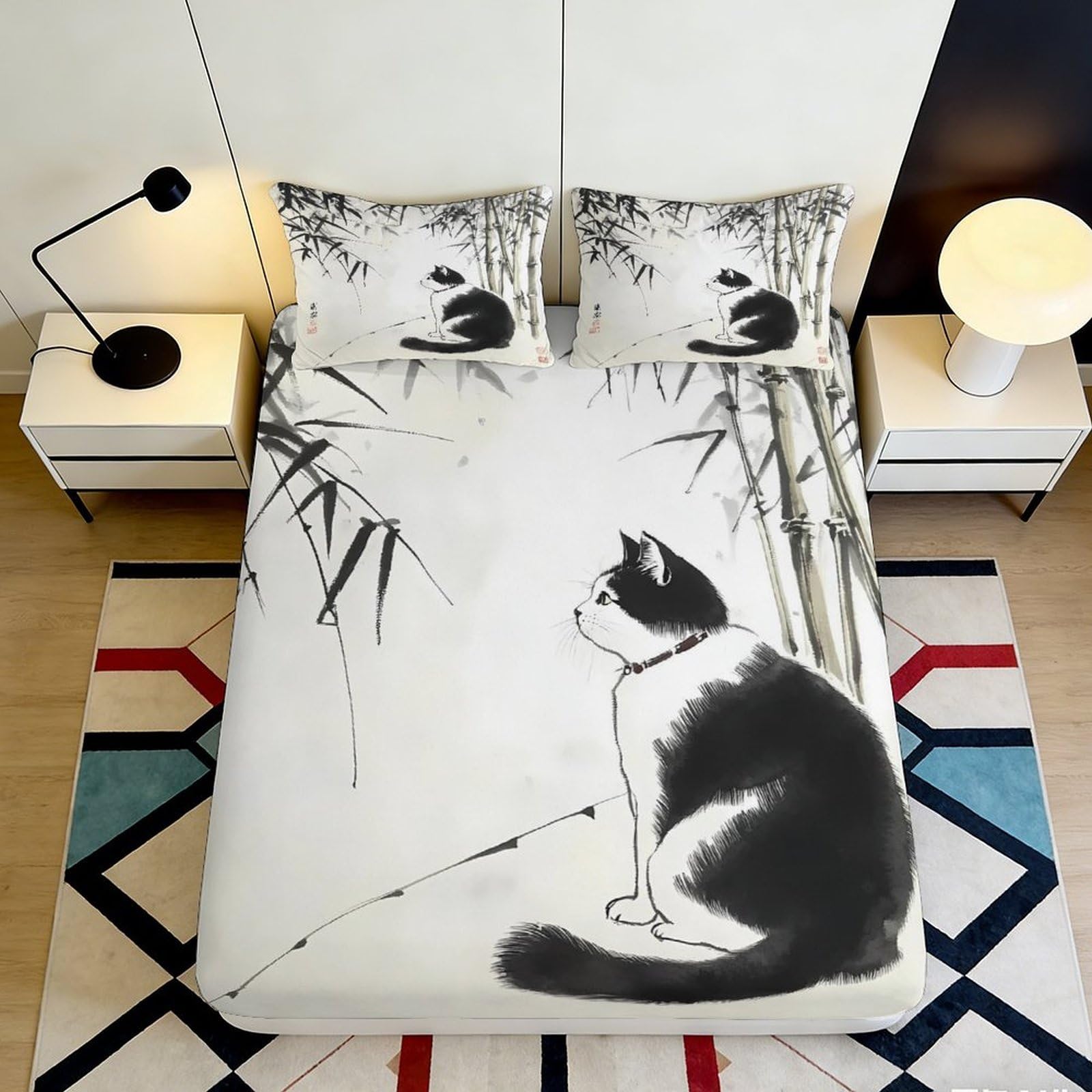 3D Printed Dinosaur Fitted Sheet Microfiber Deep Pocket Non-Slip Bedroom Bedding Full Wrap Dinosaur Mattress Fitted Cover 200x200x25cm