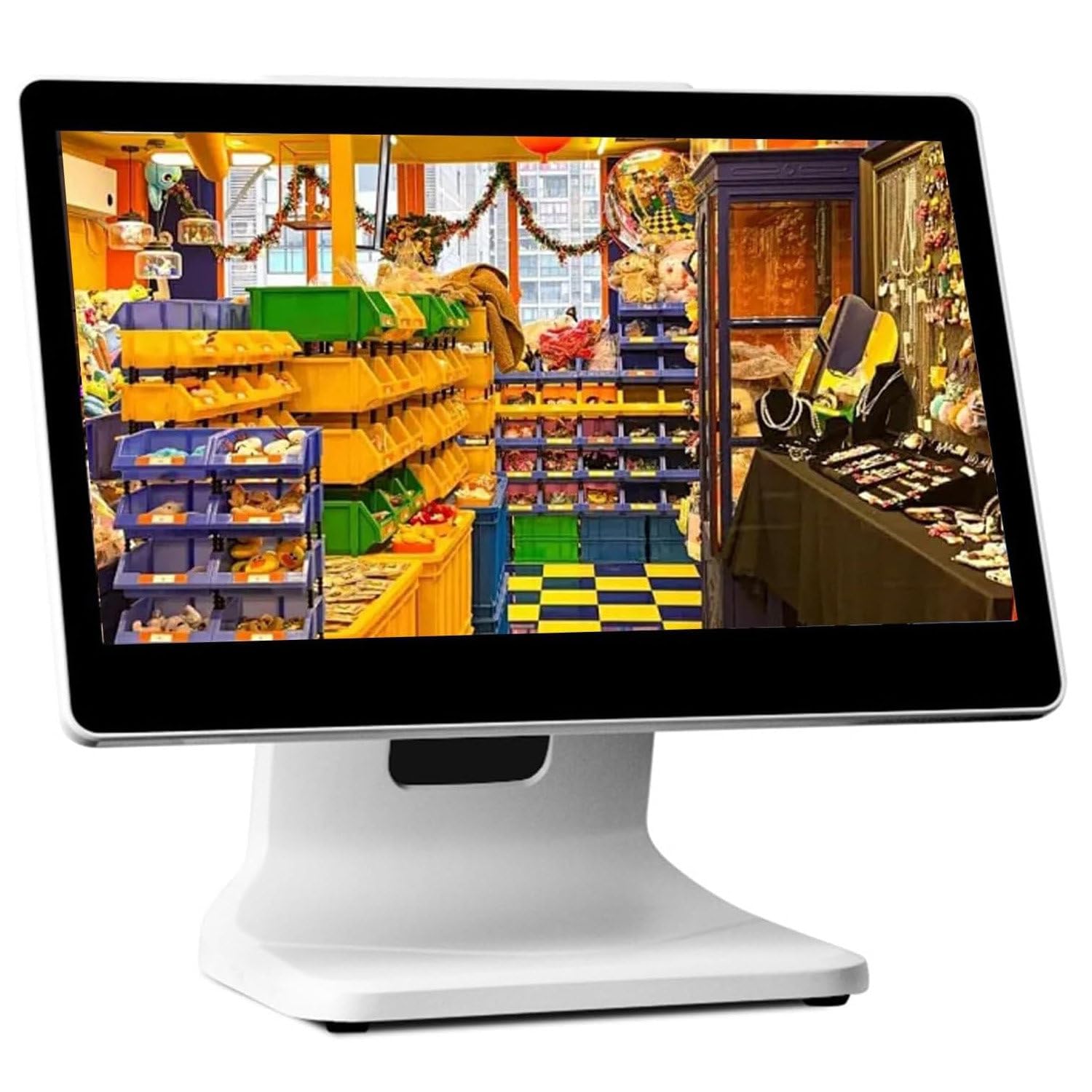 Caja registradora con pantalla táctil inteligente de 15,6 pulgadas, computadora con pantalla táctil capacitiva, resolución de 1366 * 768, para venta minorista, catering, hotelería (no incluye software