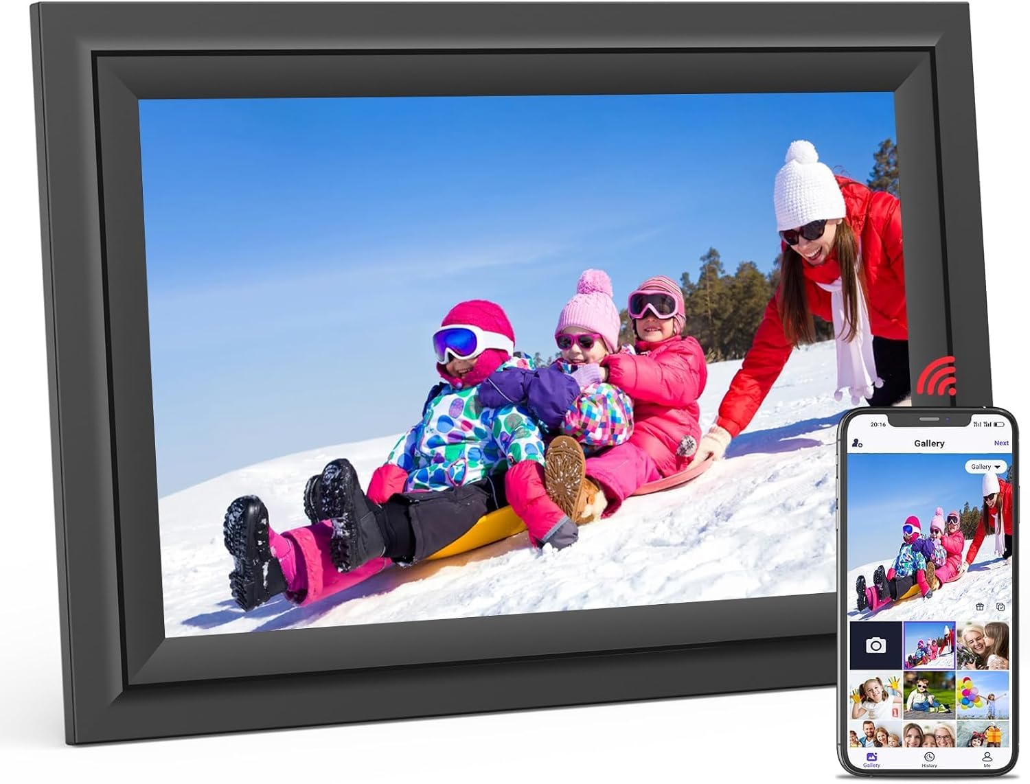 SAMMIX Digital Picture Frame 10.1 Inch WiFi Digital Photo Frame Electronic, IPS Touch Screen, 16GB, Tabletop&Wall-Mounted, Share Photos and Video with Uhale App, Birthday Gifts for Mom Women SAMMIX Digital Picture Frame 10.1 Inch WiFi Digital Photo Frame Electronic, IPS Touch Screen, 16GB, Tabletop&Wall-Mounted, Share Photos and Video with Uhale App, Birthday Gifts for Mom Women