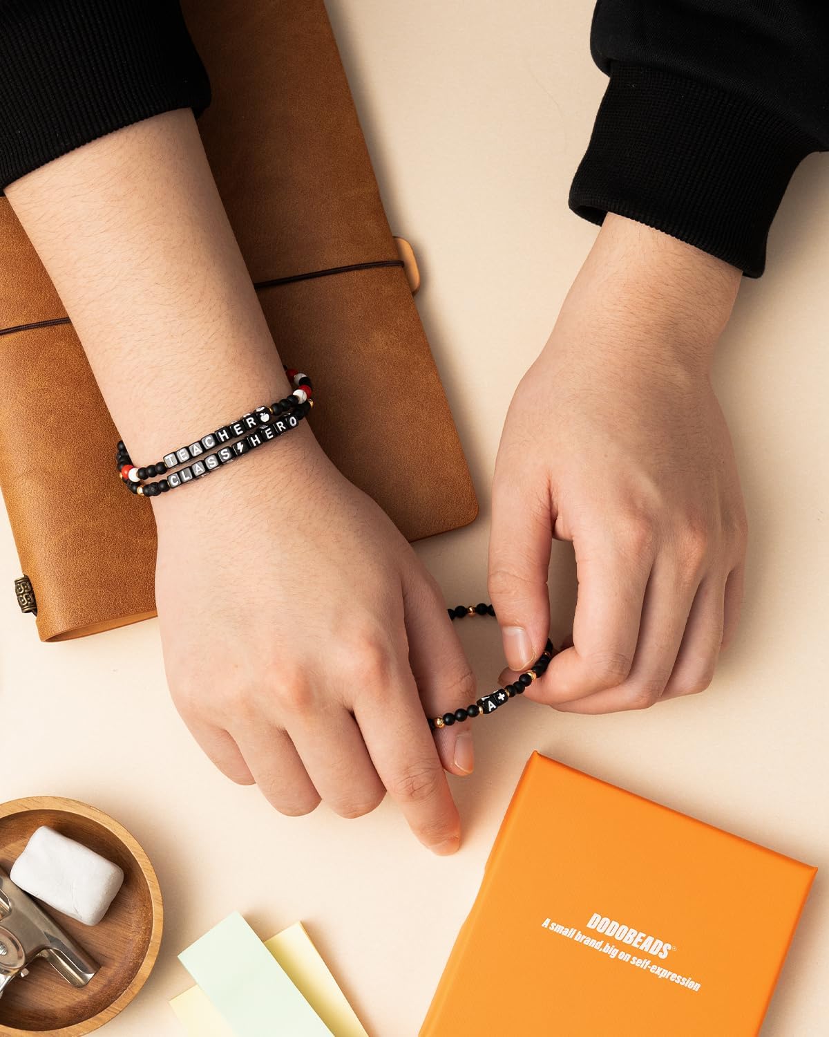 3pcs Teacher Bracelets for Women and Men, Beaded Teachers Bracelet, Teacher Appreciation Gifts with Gift Box - Image 2