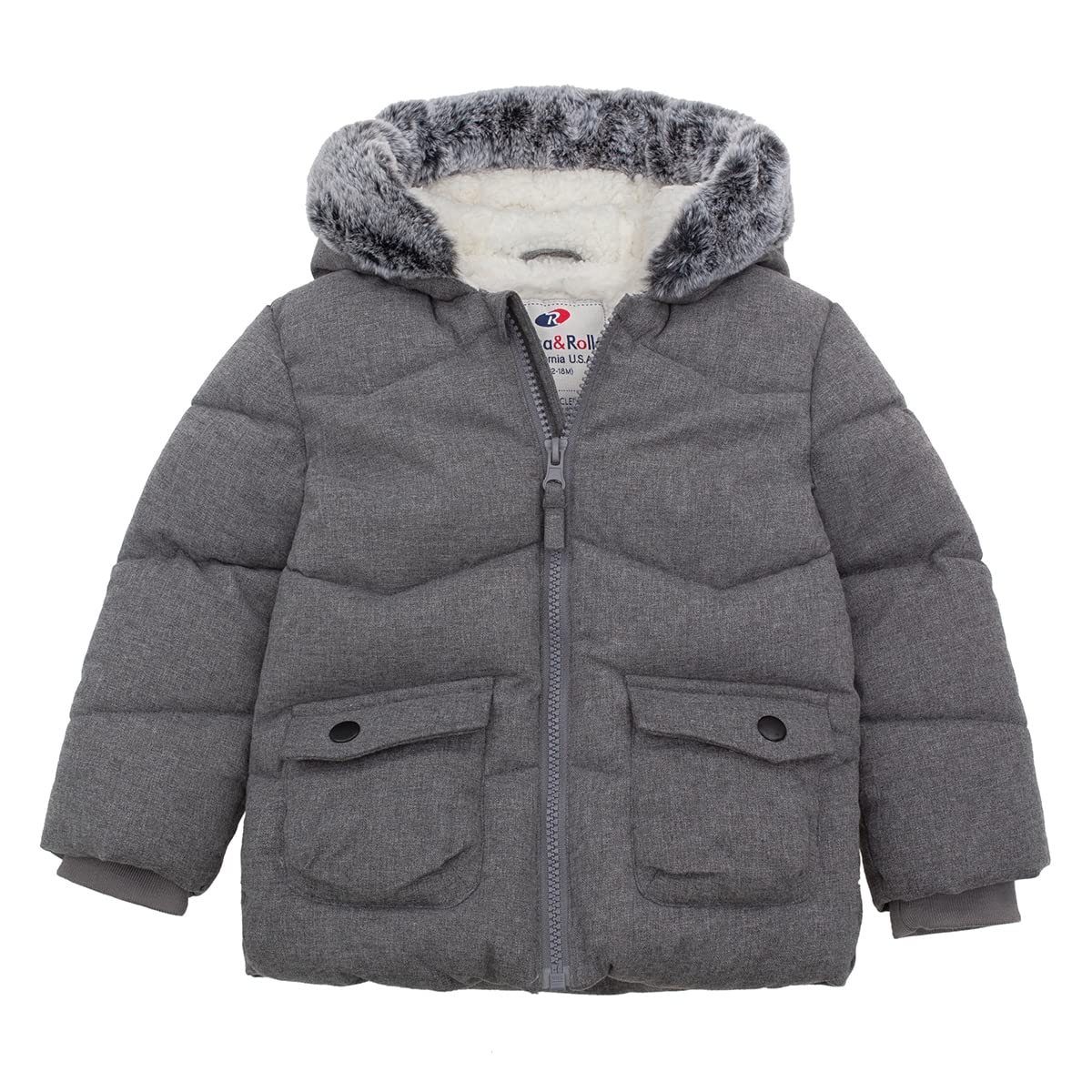 Rokka&Rolla Baby Boys' Sherpa Lined Puffer Jacket