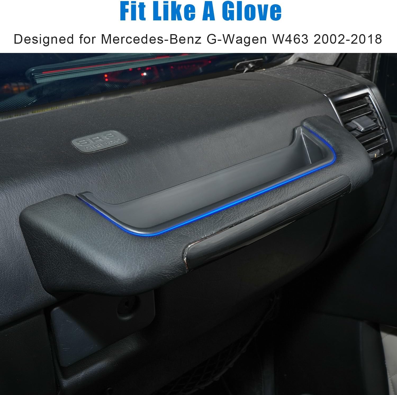 Dashboard Grab Handle Organizer for 2002-2018 Mercedes-Benz G-Wagon W463 G550/G55/G63 G65 AMG, Passenger Grab Bar Storage Tray Insert Interior Accessories