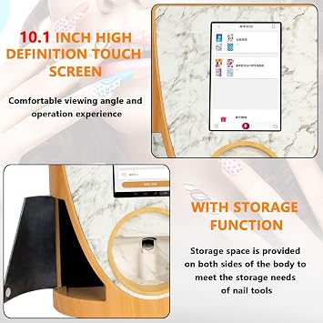 Nail Printing Machine, Smart Nail Art Printer with 10.1-Inch HD Screen, AI Nail Recognition, for Home and Salon Use