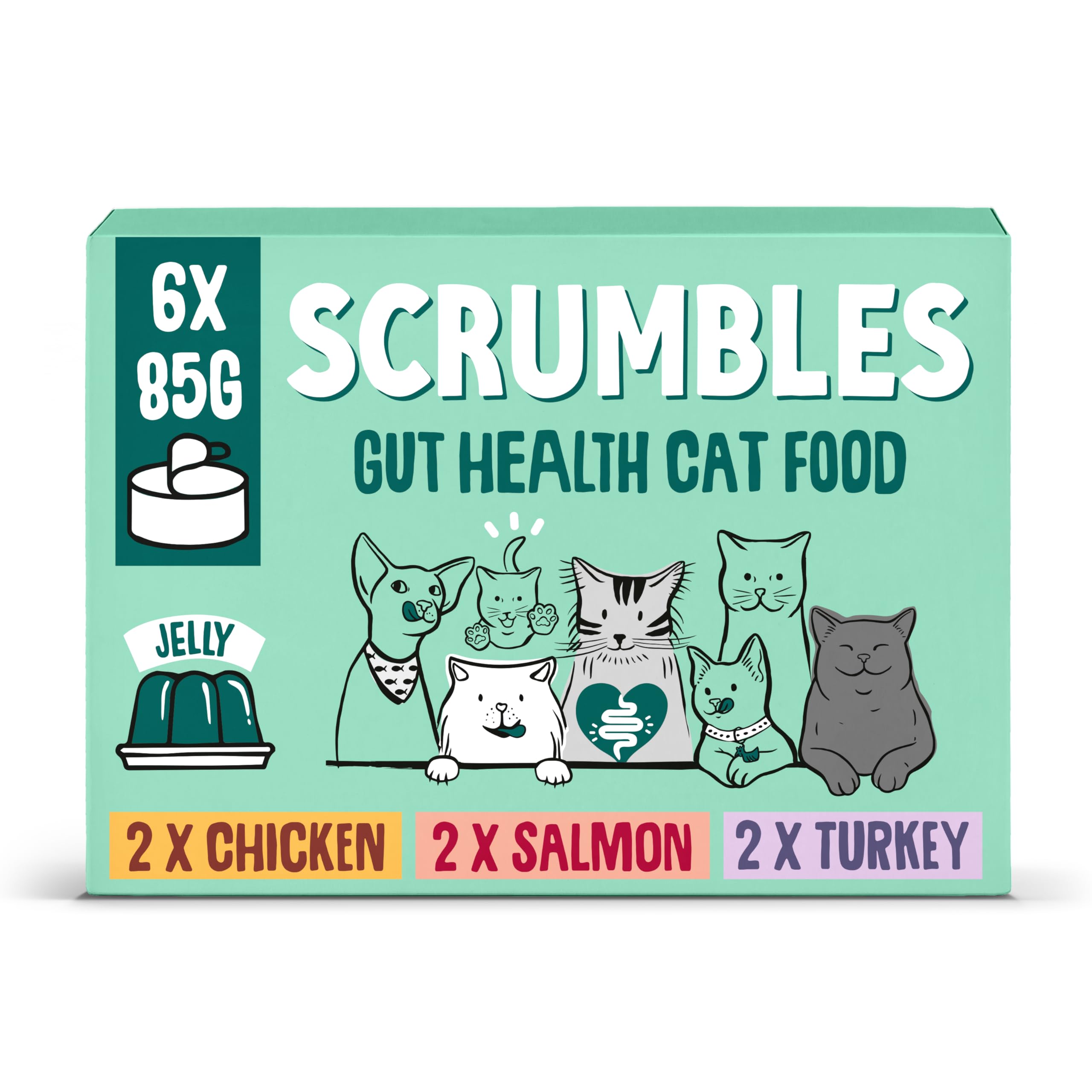 Scrumbles Wet Cat Jelly Classic Selection 6 x 85g