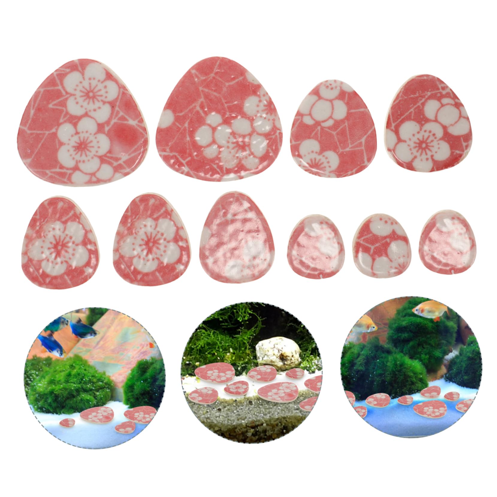 POPETPOP 3 Pezzi 1 Decorazione Dell'acquario Arredamento Ghiaia Roccia Ciottoli Paesaggio Substrato Decorazioni Per Acquari Di Grandi Dimensioni Pietre Decorative Pietre Levigate Ciottolo