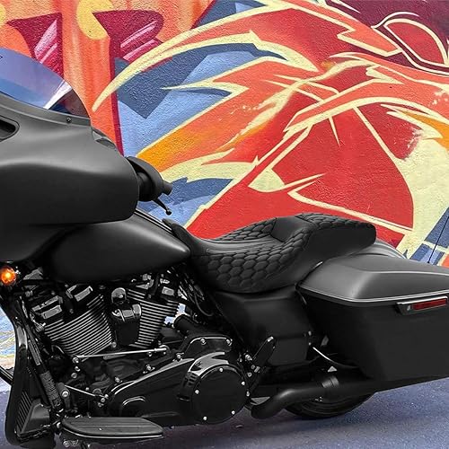 Miniatura 5 de Asientos de una pieza para motociclista, conductor y pasajero, asientos para Harley Touring Street Glide FLHX 2009-2023