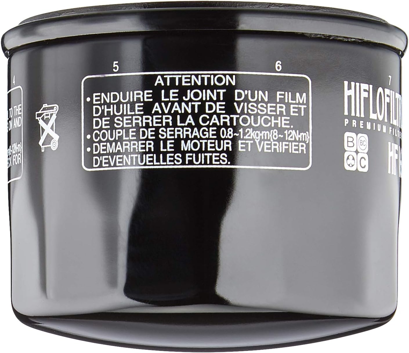 HiFloFiltro HF160 Black Standard Premium Oil Filter, Single