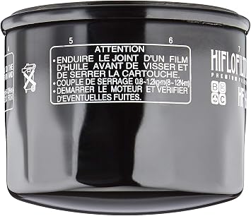 HiFloFiltro HF160 Black Standard Premium Oil Filter, Single