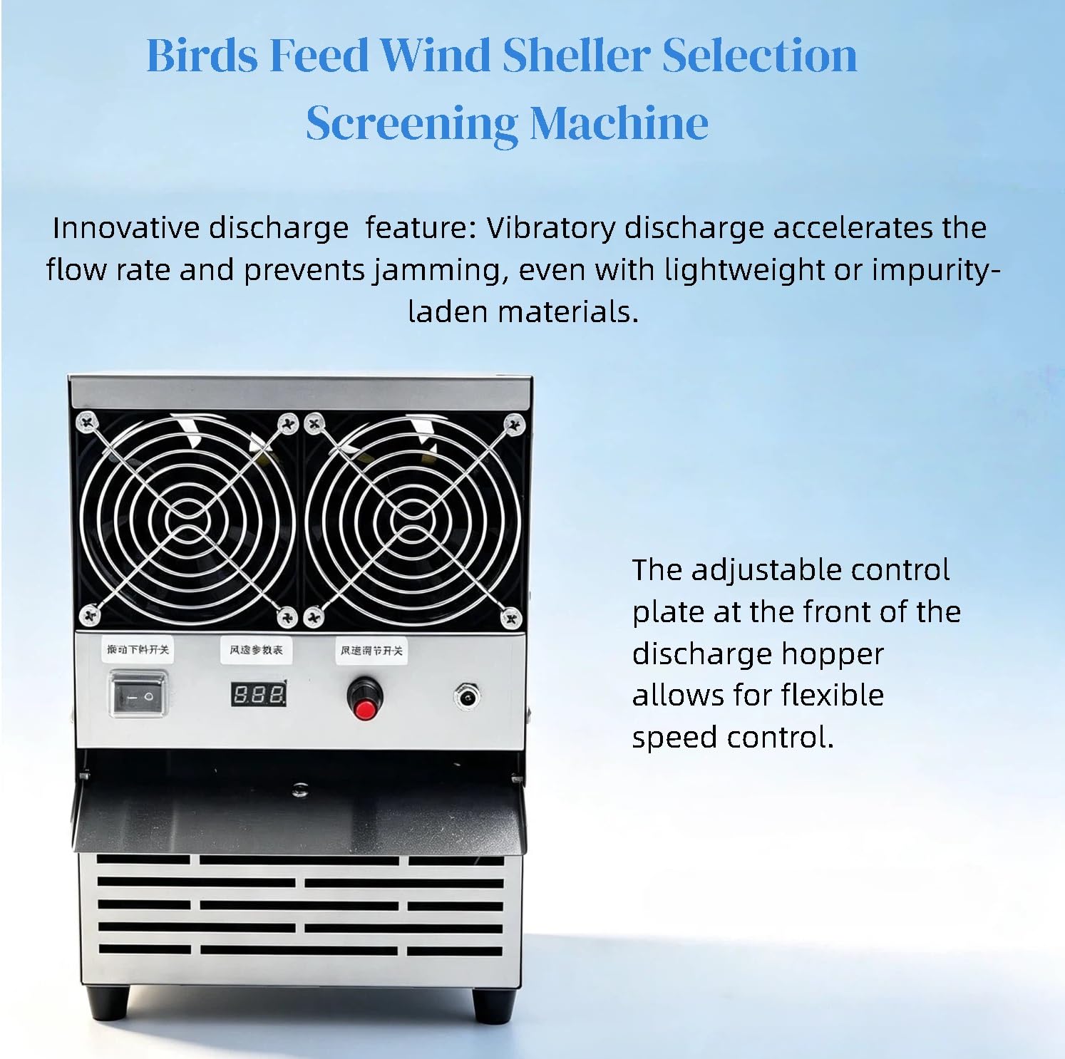 Wind-Sichter für Vogelfutter und Getreide, Getreidetrenner aus Edelstahl