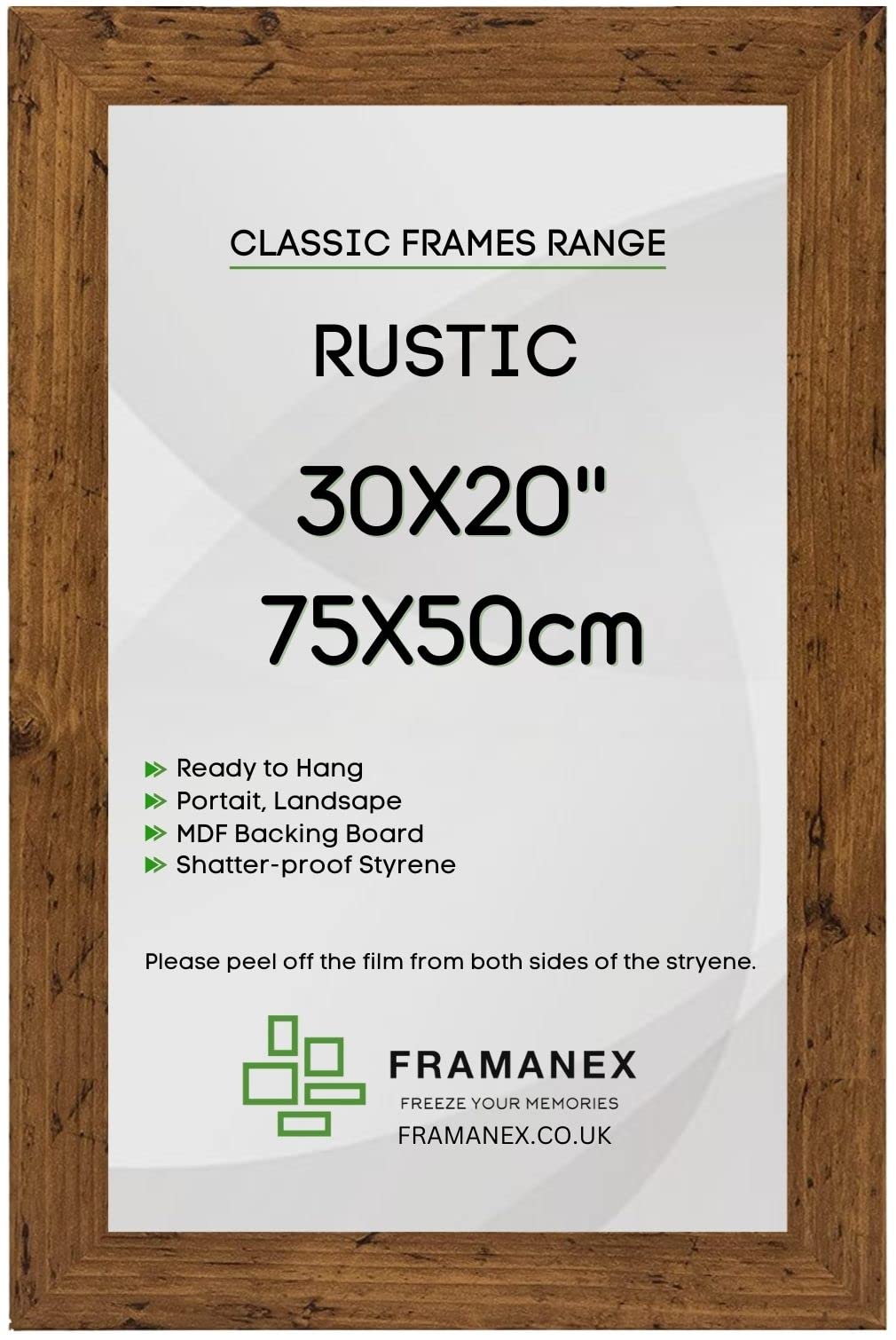 Framanex Rustic Modern Colour 30X20 Picture Photo Poster Frames | 20X30 Inch Rectangle Picture Frame | Wood Finish Photo Frame