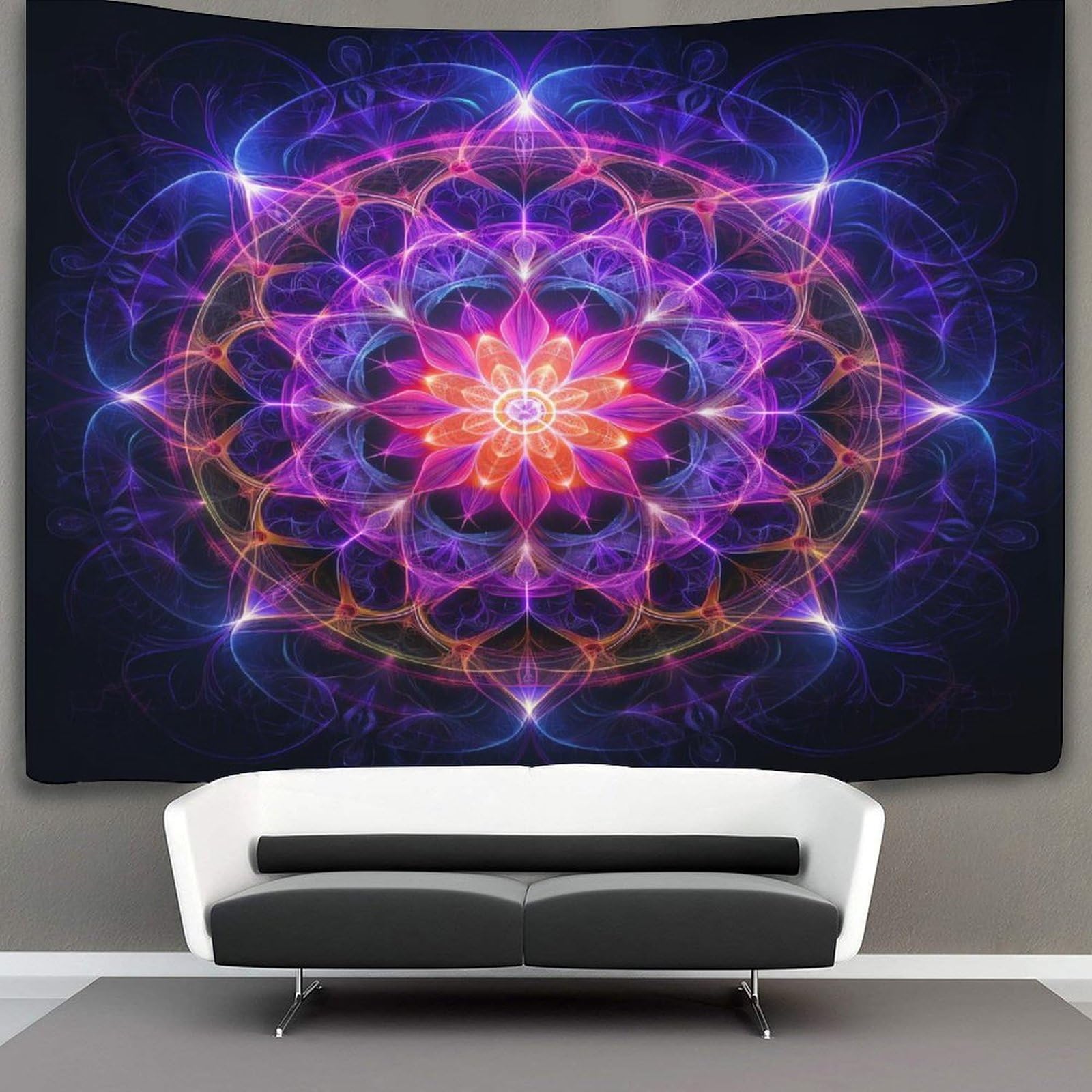kaiyun Mandala Decor Tapestry,Datura Flowers Wall Art Tapestries Wall Hangings for Living Room Bedroom Dorm 70cmx100cm
