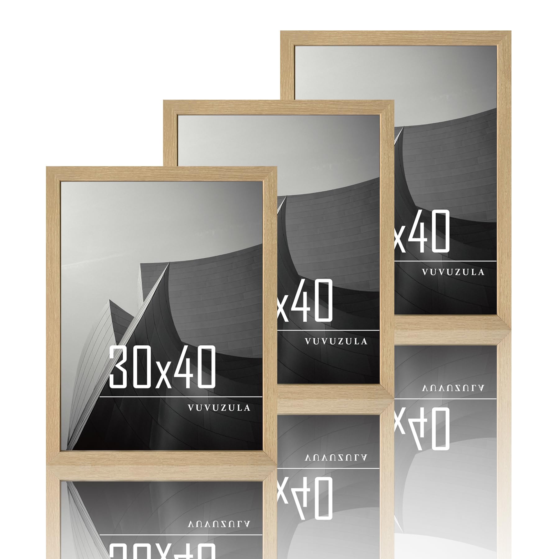 VUVUZULA Bilderrahmen 10x15cm Schwarz Holz Fotorahmen 4x6 Zoll Holzrahmen MDF Rahmen 10x15cm 3er Set