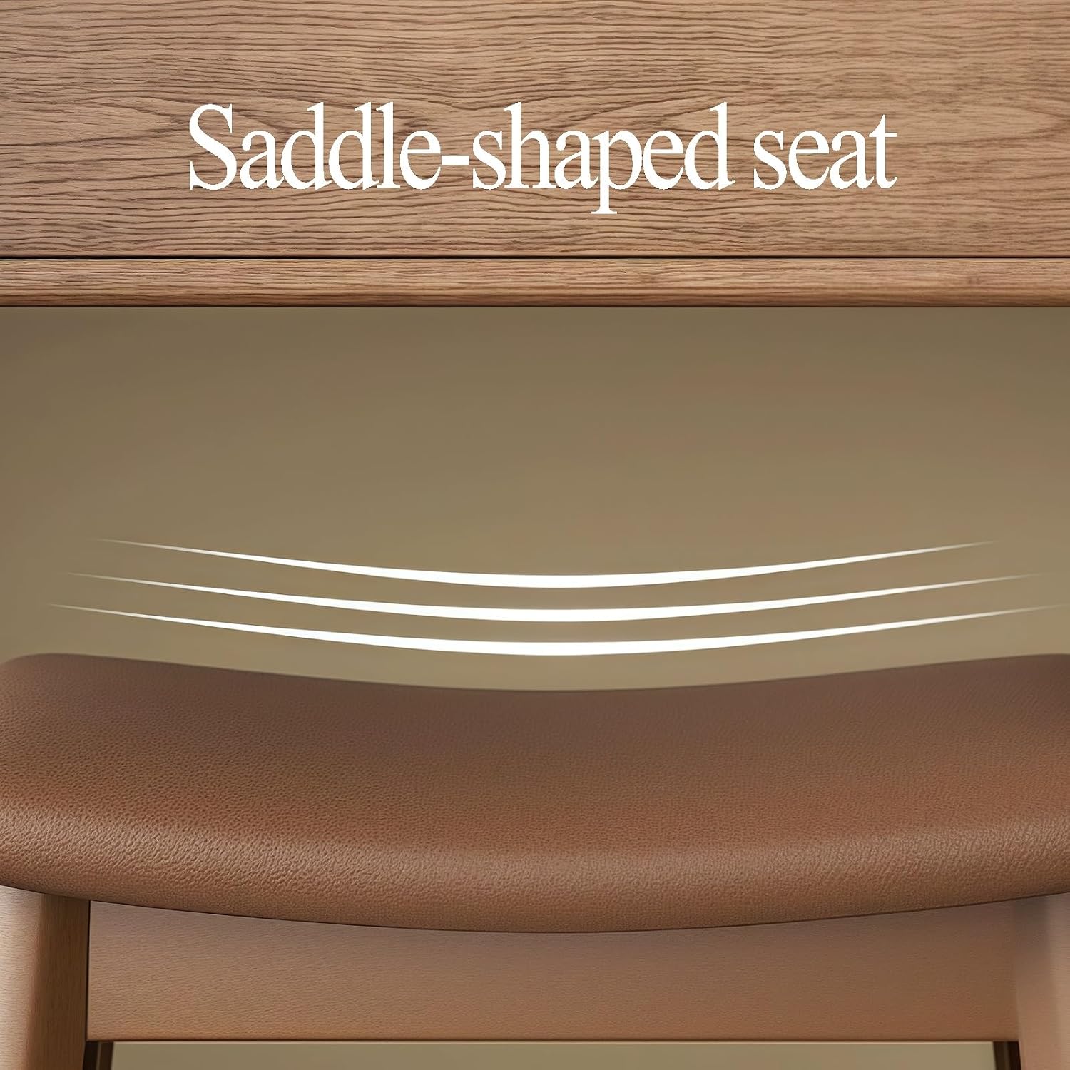 Saddle-Shaped Vanity Stool, Thickened Leg Rest Stool, Modern Piano Bench, Bedroom Entryway Upholstered Seat