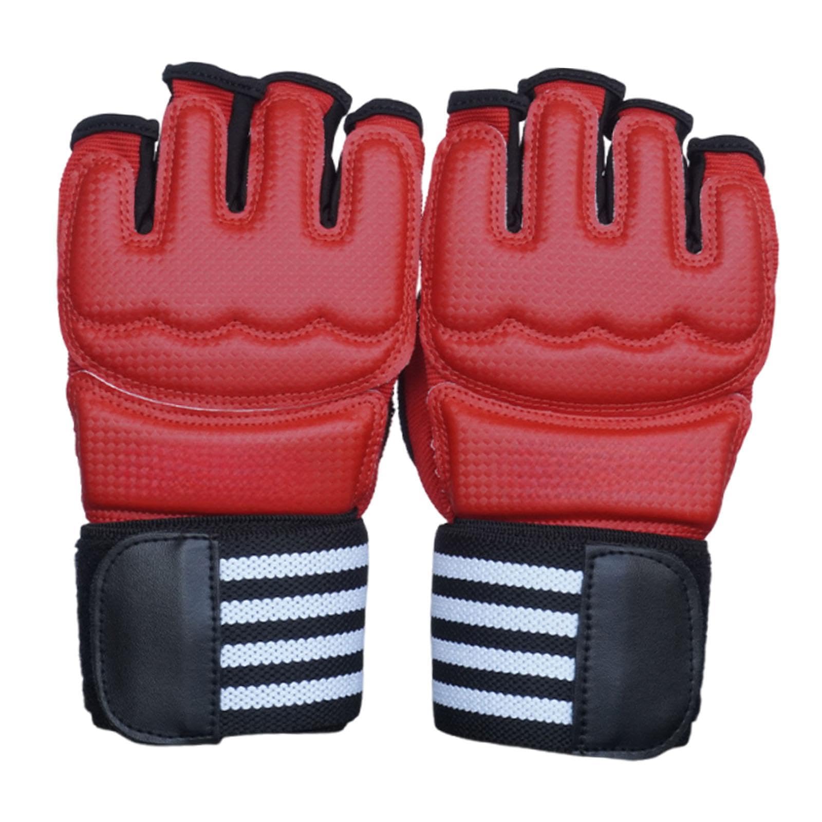 2 Luvas de Boxe para Treino, Vermelhas, para Sparring, Unissex, para Adultos, Mulheres e