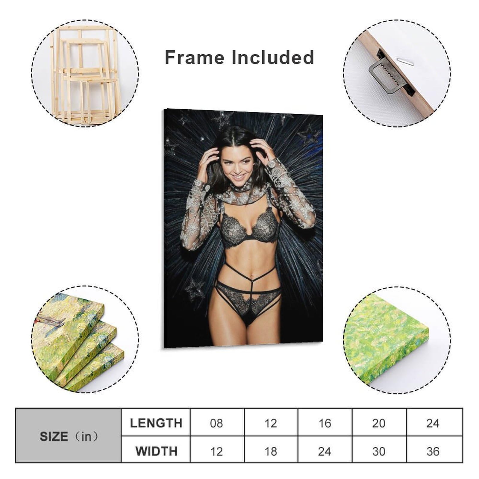 KUAMAN Kendall Jenner Sexy Model Poster (22) Wall Art Picture