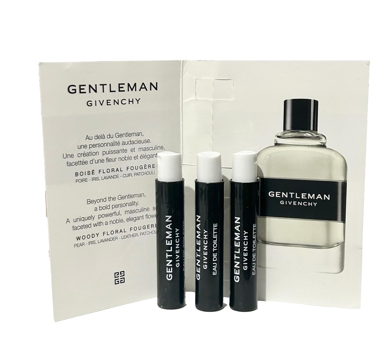 Givenchy Gentleman EDT MEN Sample Perfume Spray Trial Size Partially Filled Vials 1 ml / 0.0 fl oz (set of 3) - 7380