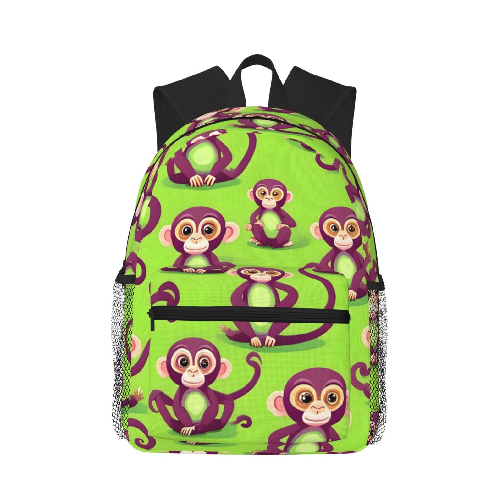 Sac à dos WURTON polyvalent vert noir taille unique imprimé singe - 8