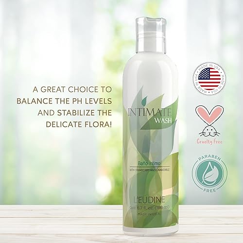 Miniatura 5 de L'EUDINE Feminine Care - Jabón corporal de 6.7 onzas líquidas, lavado femenino que equilibra el pH con manzanilla, aloe vera, lavado íntimo para