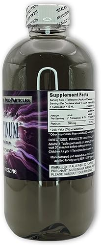 Miniatura 3 de MediPLATINUM - Suplemento dietético de platino coloidal verdadero, 8.5 fl oz (8.45 fl oz) en botella de plástico transparente sin BPA
