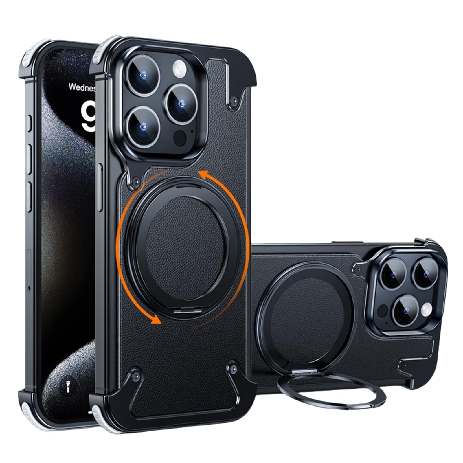 Coque iPhone 16 Pro protection antichoc fine béquille intégrée - 8