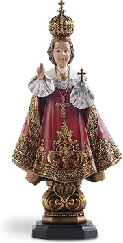 DevotedWalls 10.5" H Infant Jesus of Prague Statue,Religious Staue Jesus with Globus Cruciger,Church of Our Lady Victorious Jesus Figurine,Divine Protection,Miraculous Blessings,Royal Devotion