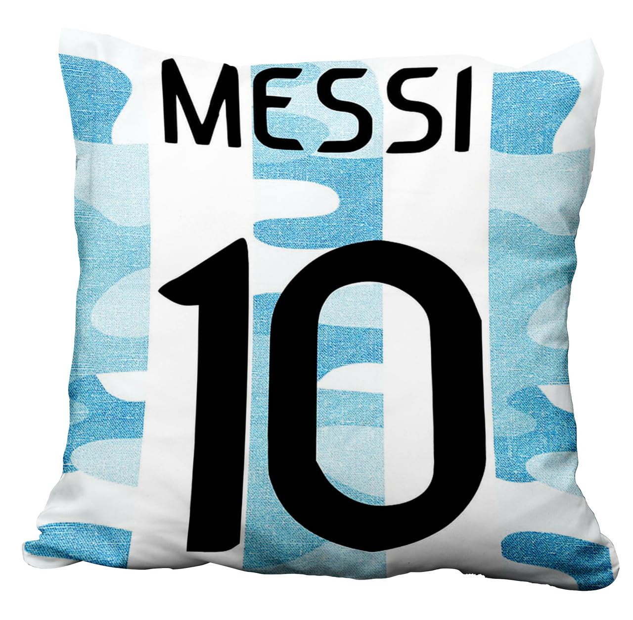Messi Football Star Printed 12x12 Cushion Pillow with Cover | Soft Square Pillow for Bedroom Living Room Fans(PC-36)-image-15