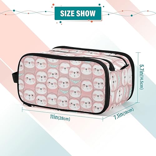 Miniatura 2 de Wudan Cute Little Sloths Hanging on The Tree Makeup Bag Essential Cosmetic Bag Makeup for Cosmetic Organizer 11 x 7 Inches