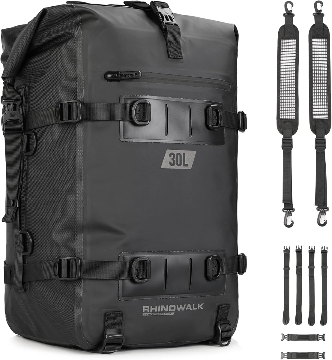 Rhinowalk Waterproof Duffel Bag 8/15/30L – Roll Top Dry Bag with Large Capacity, Durable Waterproof Luggage for Boating, Kayaking, Camping, Fishing & Travel