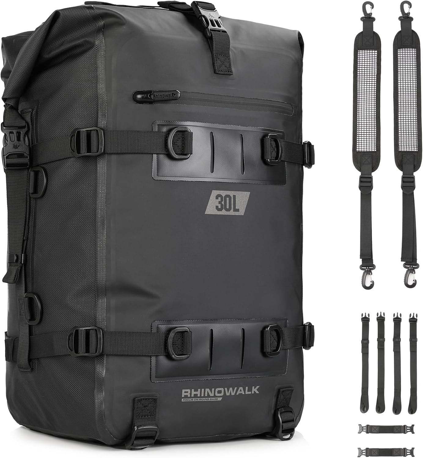 Rhinowalk Waterproof Duffel Bag 8/15/30L – Roll Top Dry Bag with Large Capacity, Durable Waterproof Luggage for Boating, Kayaking, Camping, Fishing & Travel