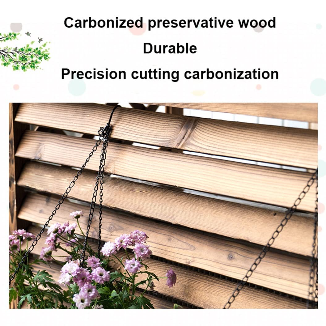 Persianas Resistentes A La Intemperie Cubiertas Centrales De Aire Acondicionado, Soporte De Flores Persianas De Exterior, Pantalla De Valla De Aire Acondicionado De Madera Maciza, para Prot