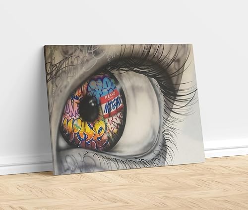 Miniatura 9 de Lienzo decorativo de pared de graffiti, Banksy, impresión artística de monos pensantes con auriculares, pintura artística de arte pop Street