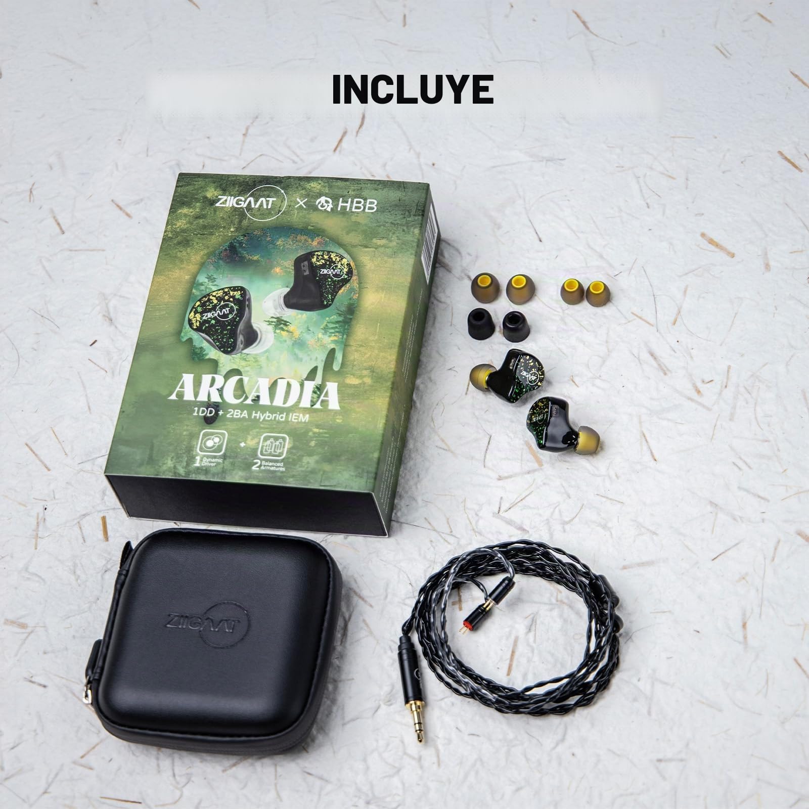 Linsoul ZiiGaat x HBB: monitor intrauditivo Arcadia, 1DD+2BA IEM, auriculares para juegos con cable, monitores internos profesionales con aislamiento de sonido