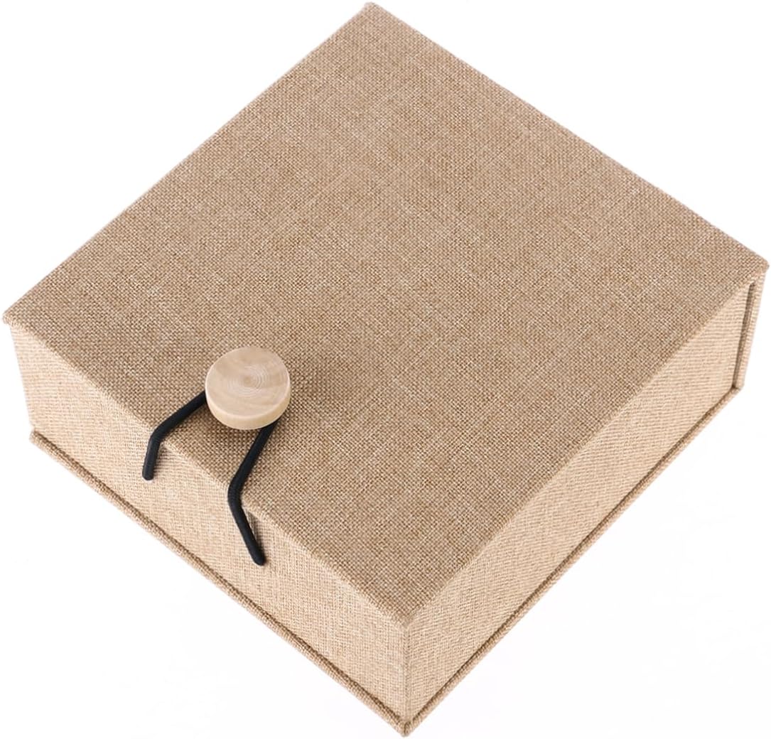 SHERCHPRY Rustic Wooden Jewelry Box for Bracelet Bangle Xmas Khaki