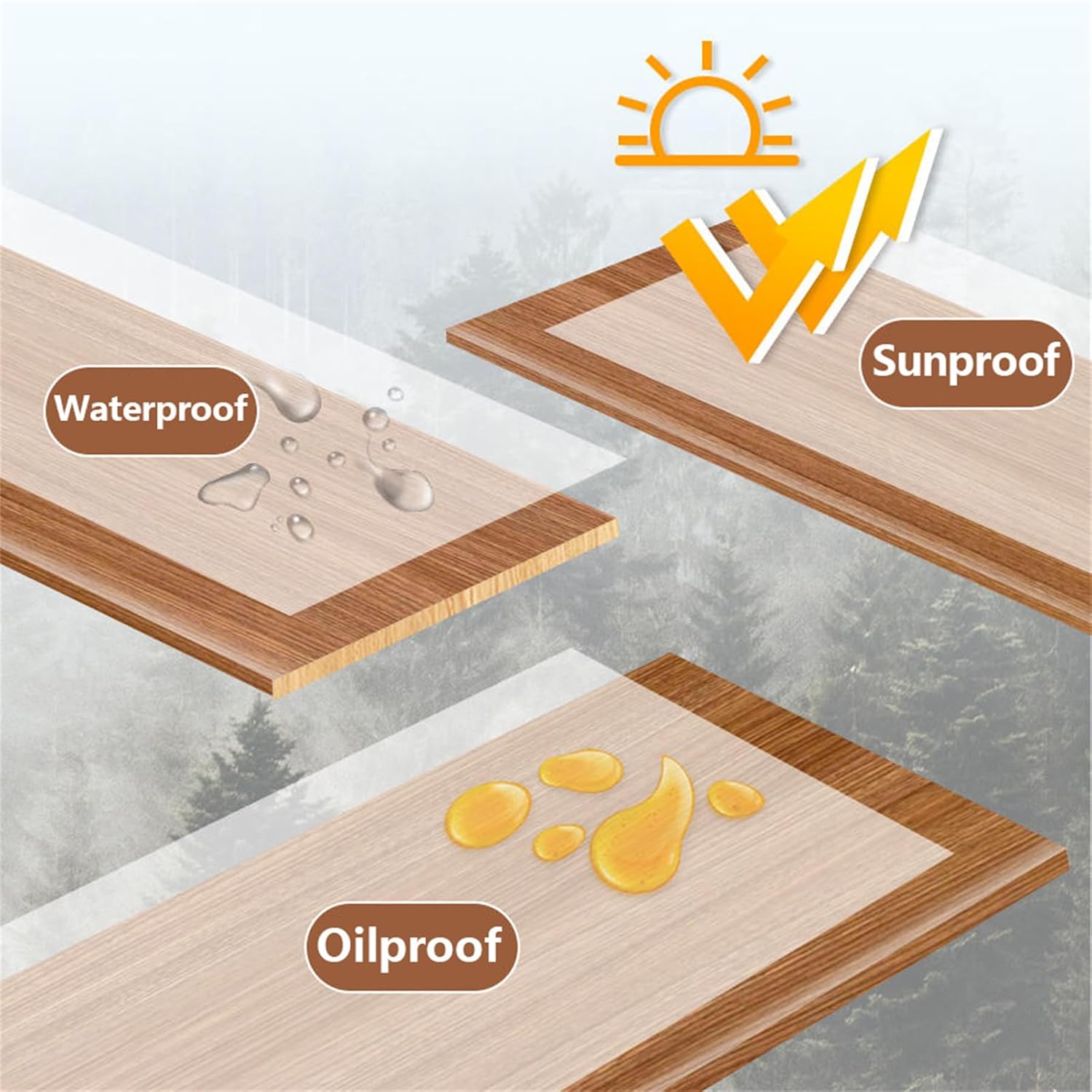 Natural Wood Venetian Blinds - 50mm Slats, Blackout/Heat Insulation, Easy to Install